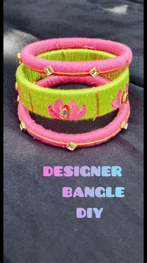 🪷Kundan & Thread Bangle | Beautiful Handmade Churi #threadbangles #DIYJewellery #asmr