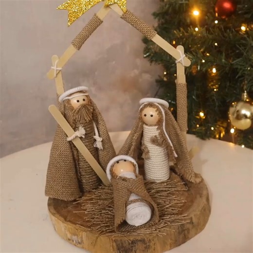 367K views · 4.4K reactions | Rustic burlap nativity scene | Life and Fun Story | Facebook
