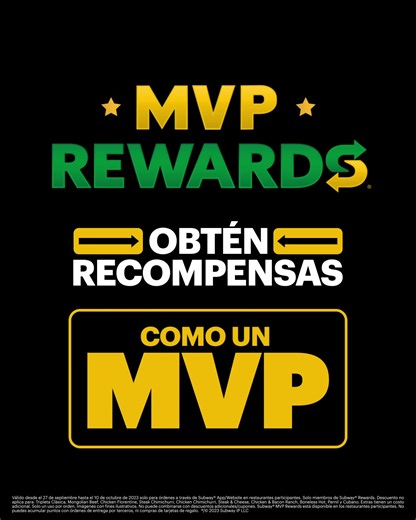 #ad 📱💚 ¡Llegó Subway® MVP REWARDS! El nuevo programa de lealtad de Subway®. Por tiempo limitado, obtén tu FOOTLONG preferido con un 30% de descuento comprando por el App solo por ser miembro hasta el 10 de octubre. ¡Únete hoy y comienza a obtener recompensas! 🤩 #SubwayMVPPR https://subway.app.link/AHEKOw0ErDb | El Vocero de Puerto Rico