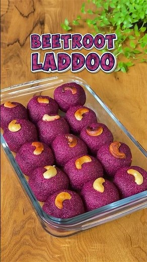 😍🤤 Beetroot Laddoo | Colorful Laddu Recipe🔮😋 #shorts #laddu #rehnaimiya