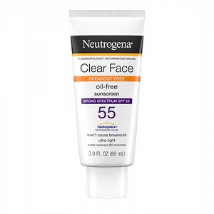 Neutrogena SPF 55 Clear Face Sunscreen for Oily Skin, 3 fl. oz