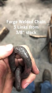 Congratulations to Chris Crevelt, CBA & ABANA member! Chris just earned Level I Certification.🎉 Photos and video were submitted for review of the projects. Here is the required 3 links of forge welded chain. It is so exciting seeing people work through the levels of the National Curriculum! Think you’re up to the challenge? Learn more about the ABANA National Curriculum: https://abana.org/education/national-curriculum/ | Artist Blacksmith's Association of North America - ABANA