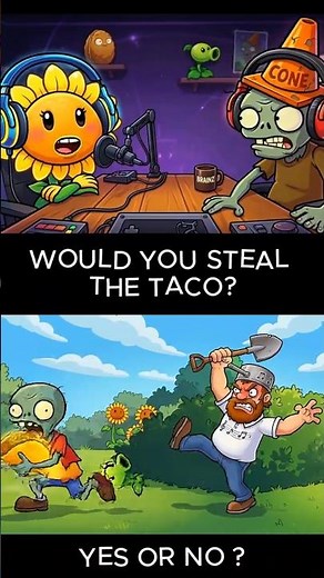 Zombie Stole His Taco and INSTANTLY Regretted It 🌮PVZ Funny Animation