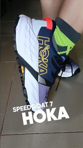 Trying on HOKA Speedgoat 7 Trail Running Shoes #TrailRunningGears #Hoka