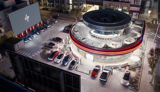 Tesla Diner now opens: Order food, watch movies from your Tesla while charging