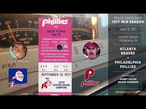 1977-Jun-19 • ATL/PHI • Atlanta Braves vs Philadelphia Phillies - Classic Baseball Radio Broadcast
