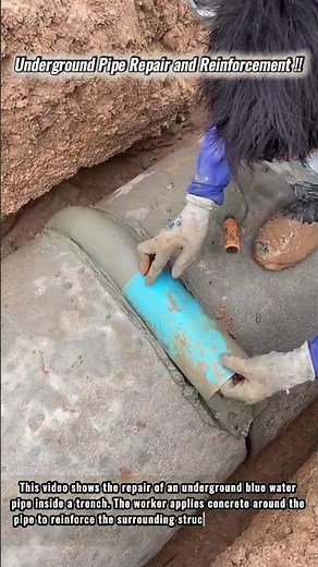 Underground Pipe Repair and Reinforcement !! #innovation #construction