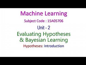 Introduction to Hypothesis Test - Unit–2 Evaluating Hypotheses & Bayesian Learning- Machine Learning