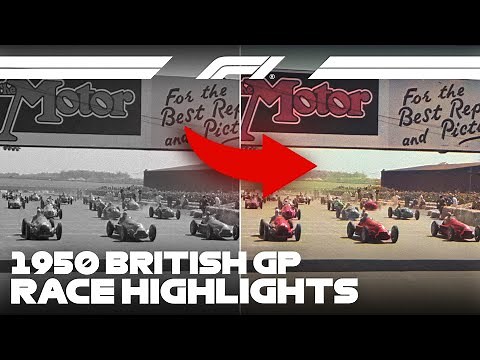 The FIRST Formula 1 Race! | 1950 British Grand Prix Highlights Colourised!