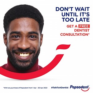 Get a free dentist consultation in conjunction with World Oral Health Day when you buy any Pepsodent toothpaste or mouthwash. Bring the receipt and pack to the dentist to get your teeth checked. Don't wait until it's too late! #TalktoaDentist Participating Clinics - 1. Central Division: Bayly Clinic Dental Care Plus Dental Dr Lal's Dental Clinic Elite Dental Stunning Smile Dental Surgery Shalom Veilomani Dental Surgery Samabula Dental Bure Gentle Dental Care The Smile Clinic Limited Dental Welln