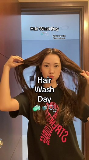 Hair Wash Day, Long Tutorial🫧🚿✨ #hair #hairtutorial #revlonhairdryerbrush #fyp