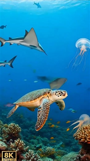 Amazing Underwater Animals in 8K I Ocean Life I The best 8K Ultra HD #brainrot #peekaboo #birdsounds