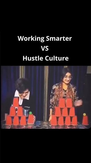 The difference between hustle culture and mindful productivity explained in 17 seconds🤪