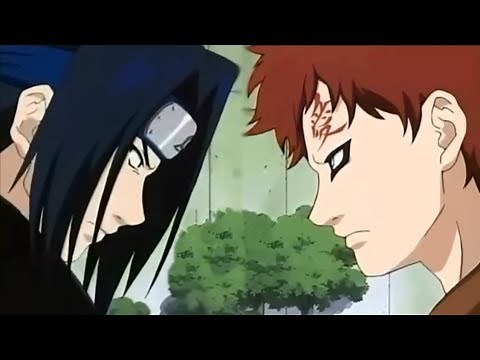 Sasuke vs. Gaara Full Fight (Chunin Exams) - Sasuke First Time Use Chidori - English Subbed