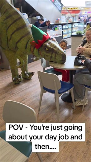 Poor staff of the Mander Centre weren't sure what to think about a full size Velociraptor catching them off guard ! 📽@50shades.of.nay @mandercentre #prank #elfontheshelf #funny #christmas #dinosaur | Raptors World - Roarsome Dinosaur Entertainment