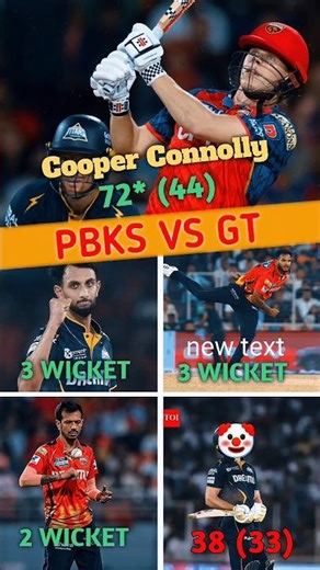 Cooper Connolly 72*(44) 🔥 PBKS vs GT #shorts #ipl #cricket