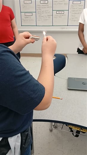 Chemical change occur with a match as it changes from wood to ash.