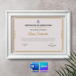 Editable Certificate Template Word, Canva | Certificate of Achievement | Awards | Certificate of Completion - Etsy Canada