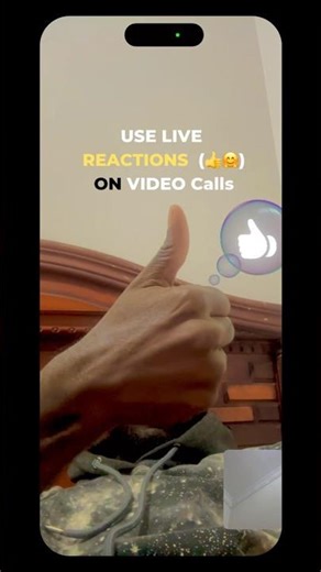 How to use LIVE Reactions on Video Calls 📲✨ #tips #shorts #iphone