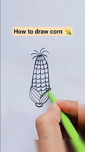 Corn drawing tutorial | How to draw corn