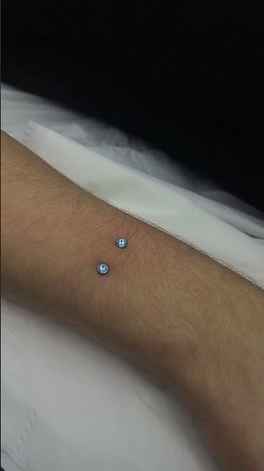 Don’t try this at home! Surface wrist piercing 💎
