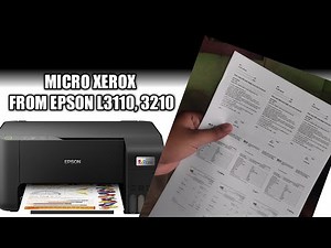 Micro Xerox From Epson All In One Printer|Micro Xerox On Epson L3110/L3210|Micro Copy From Epson