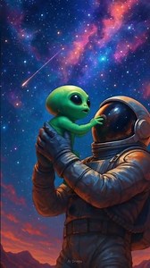 Human And Alien Baby 👽👨🏻 #human #alien #crazyai #aigenerated #baby #kids #visual