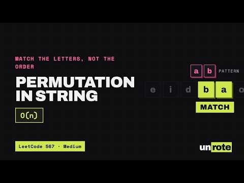Permutation in String | Sliding Window Explained (LeetCode 567)