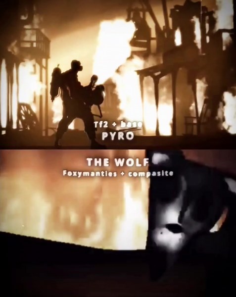 Pyro vs. Comp Wolf: A TF2 Horror Showdown