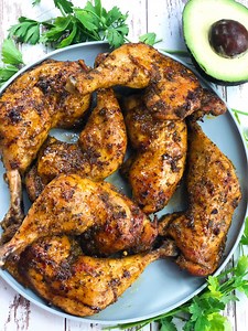 Simple Herb Roasted Sazón Chicken - That Nurse Can Cook