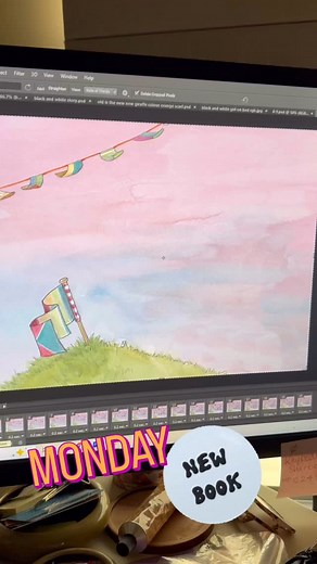 Today’s task - finish this animated book trailer for new book coming in July. Did you know that a video that plays for less than 30 seconds, takes hours and days to create? All inclusive in the job of a book illustrator! (not my expertise, but hey, I always give it a go!) @midnightsunpublishing #illustration #illustrator #australianillustrator #watercolour #artwork #melbourne #melbourneartist #newbook #booktrailer #lifeofanillustrator #animation #digital #book #childrensbook | Nicky Johnston - A