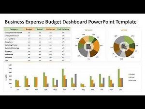 Business Expense Budget Dashboard PowerPoint Template | Kridha Graphics