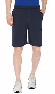 Turtle Bay New York Mens Cotton Knit Shorts with Elastic Waistband and Inner Drawstrings