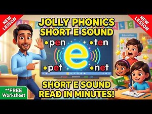 Jolly Phonics Short E Sound | SATPIN Lesson | For Bilingual Schools & Teachers #Bilingual #classroom
