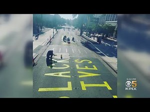 Redwood City Scrubs Black Lives Matter Mural When Trump Supporter Asks to Paint 'MAGA 2020' on Same
