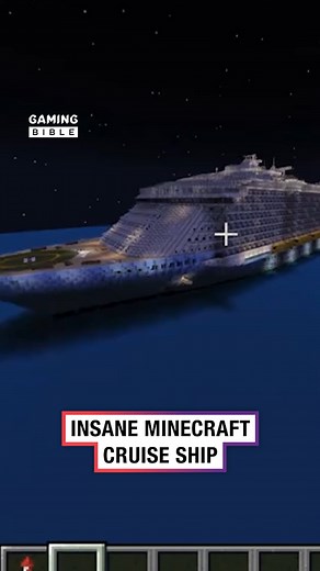 298K views · 2.5K reactions | Making the world's biggest cruise ship in Minecraft | GAMINGbible | Facebook