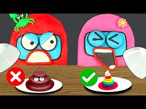 Funny Mukbang Mystery Food Tool Challenge 복불복 음식 챌린지 | Among Us Animation Mukbang