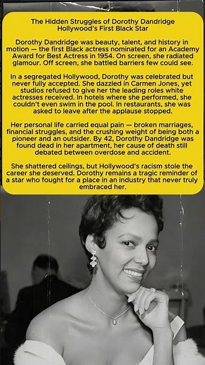 The Hidden Struggles of Dorothy Dandridge – Hollywood’s Untold Story