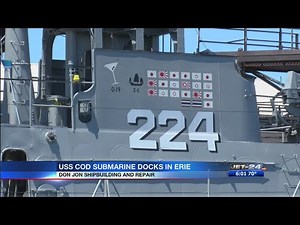 USS COD arrives at Don Jon Shipbuilding and Repair Company