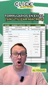 Click al toque - Formularios en Excel (sin utilizar macros)