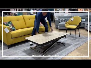 Table basse relevable transformable modulable ceramique design moderne contemporaine - Julia