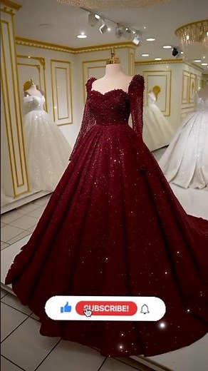 viral🤩STUNNING Red Wedding Dress🌹♥️|bridal| |wedding| |gown| #shorts