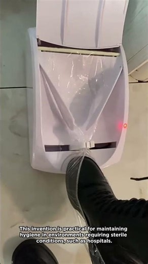 Automatic Shoe Cover Dispenser in Action