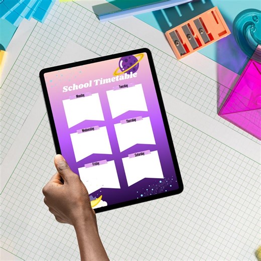 School Study Timetable Planner: Weekly Schedule for Students - PDF PNG | Instant Download - Etsy