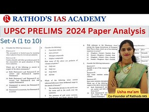 Prelims Question paper Analysis ,Set-A(1 - 10) / #UPSC #Prelims2024Analysis