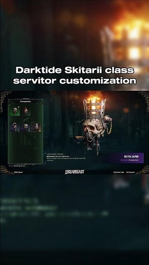 Darktide Skitarii class servitor customization🔥 #darktide #warhammer40k #videogame