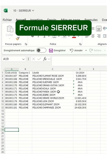 La fonction SIERREUR, c’est celle qui rend tes fichiers Excel beaucoup plus propres ✨ Comment l’utiliser Tu places SIERREUR avant ta formule Par exemple avant une RECHERCHEV Entre les