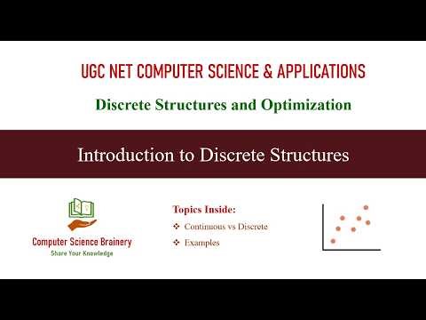 Introduction to Discrete Structures | Discrete Structures | Unit 1-1 | UGC NET Computer Science