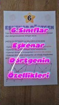 6th Grade, Properties of Rhombus Exam, Teacher