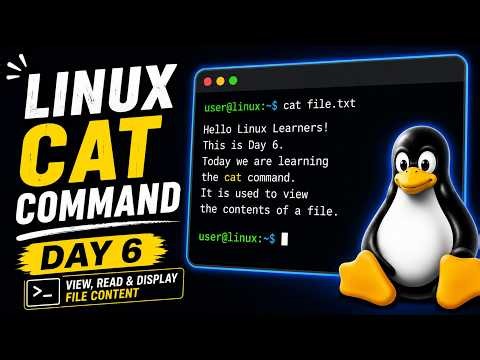 Linux cat Command Explained | Linux for Beginners | Cyber with Anand |